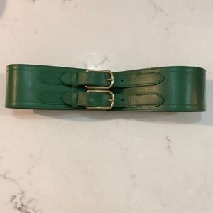 J Crew Green Italian Leather Belt